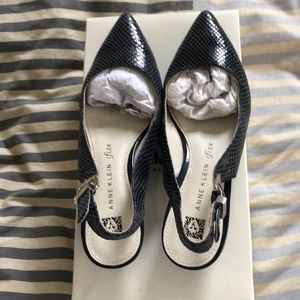 Navy blue sling backs size 61/2 B
